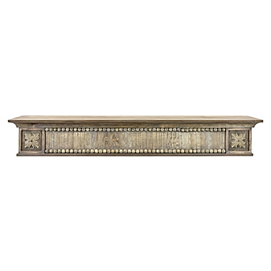 Willow 36 Inch Beaded Wood Shelf, Bed Bath And Beyond Canada Floating Shelves
