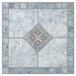 Achim Portfolio 9-Pack 12-Inch Vinyl Floor Tiles in Blue Diamond