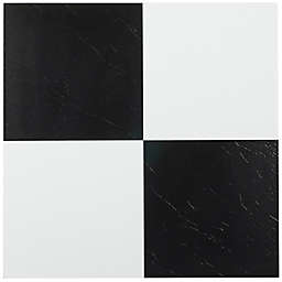 Achim Nexus 20-Pack 12-Inch Black & White Floor Tiles