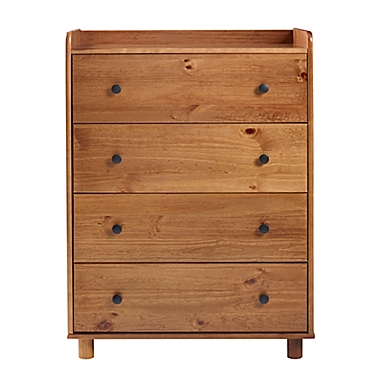 Forest Gate&trade; 4-Drawer Solid Wood Dresser in Caramel. View a larger version of this product image.