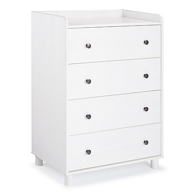 Forest Gate&trade; 4-Drawer Solid Wood Dresser in White. View a larger version of this product image.