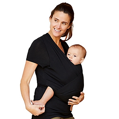 Moby&reg; Wrap Bump &amp; Beyond T-Shirt Baby Carrier in Black. View a larger version of this product image.
