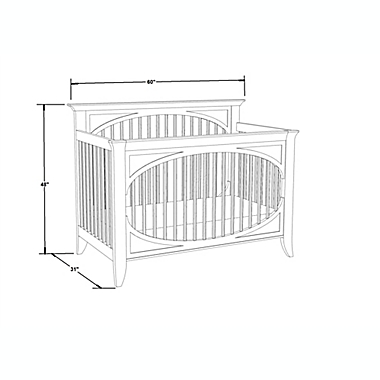 Milk Street Baby Cameo Oval 4-in-1 Convertible Crib in Steam White. View a larger version of this product image.