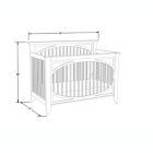 Alternate image 2 for Milk Street Baby Cameo Oval 4-in-1 Convertible Crib in Steam White