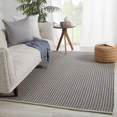 Jaipur Living Finlay Houndstooth Indoor/Outdoor Rug in Dark Blue/Cream ...