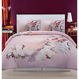 Christian Siriano NY® Dreamy Floral Full/Queen Duvet Cover Set in Pink