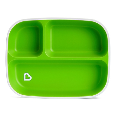 Munchkin&reg; Splash&trade; Divided Plate in Green. View a larger version of this product image.