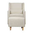 Alternate image 1 for Babyletto Toco Swivel Glider in White Linen with Ottoman