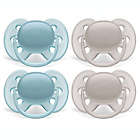 Alternate image 0 for Philips Avent 6-18M Ultra Soft Pacifiers in White/Green (4-Pack)
