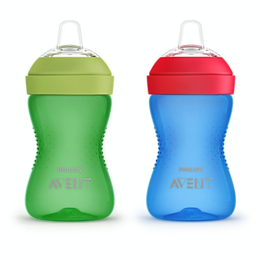 Philips Avent My Grippy Spout Cups in Blue/Green (2-Pack). View a larger version of this product image.