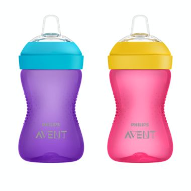 Philips Avent My Grippy Spout Cups in Pink/Purple (2-Pack). View a larger version of this product image.