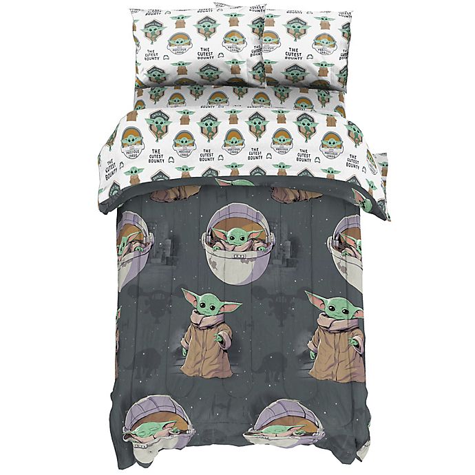 Mandalorian The Child Comforter Set, Baby Yoda Bed Sheets Queen Size