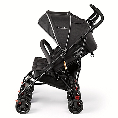 Dream On Me Volgo Umbrella Double Stroller in Black. View a larger version of this product image.
