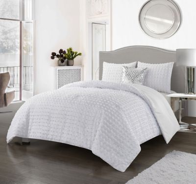 Nanshing Tory 4-Piece Comforter Set in White