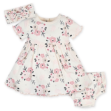 Gerber&reg; Newborn 3-Piece Wild Flower Dress Set in Ivory. View a larger version of this product image.