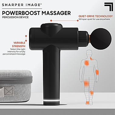 Sharper Image&reg; Powerboost Deep Tissue Massage Gun Percussion Massager. View a larger version of this product image.