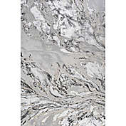 JONATHAN Y Swirl Marbled Abstract Rug in Grey/Black