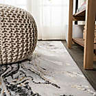 Alternate image 2 for JONATHAN Y Swirl Marbled Abstract Rug in Grey/Black