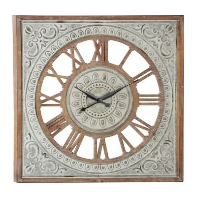 Provinciale 18 inch Decorative Wrought Iron Style Wall Clock 
