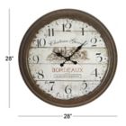 Alternate image 2 for Ridge Road Decor Round Vintage Style Metal Wall Clock in Brown