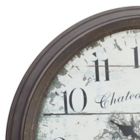 Alternate image 4 for Ridge Road Decor Round Vintage Style Metal Wall Clock in Brown