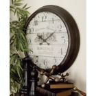 Alternate image 1 for Ridge Road Decor Round Vintage Style Metal Wall Clock in Brown