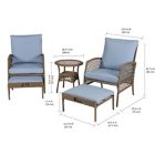 Alternate image 2 for Bee &amp; Willow&trade; Providence 5-Piece Metal and Wicker Patio Conversation Set in Brown