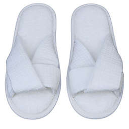 Haven™ X-Large Criss Cross Bath Slippers in Bright White