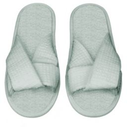 Haven™ Small Criss Cross Bath Slippers in Sky Green