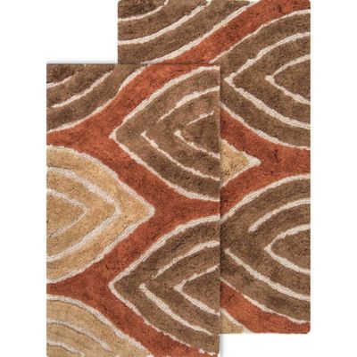 brown and beige bathroom rugs