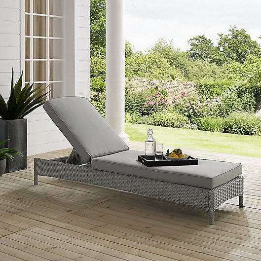 Alternate image 1 for Crosley Bradenton All-Weather Wicker Chaise Lounge in Grey