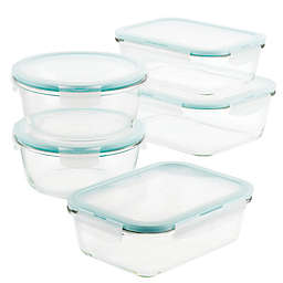 Lock & Lock Purely Better 10-Piece Assorted Clear Glass Food Storage Container Set
