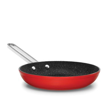 Starfrit the Rock Nonstick 6.5-Inch Aluminum Personal Fry Pan with Wire Handle in Red. View a larger version of this product image.