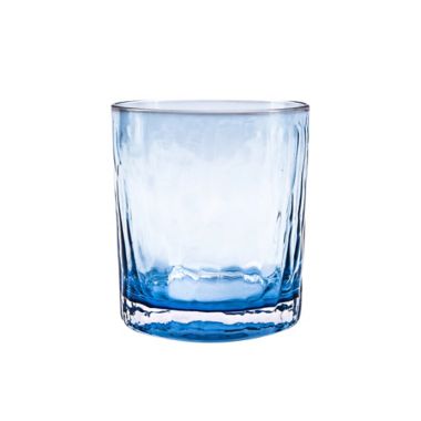 Bee &amp; Willow&trade; Short Textured Glass Tumbler in Blue. View a larger version of this product image.