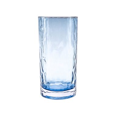 Bee &amp; Willow&trade; Tall Textured Glass Tumbler in Blue. View a larger version of this product image.