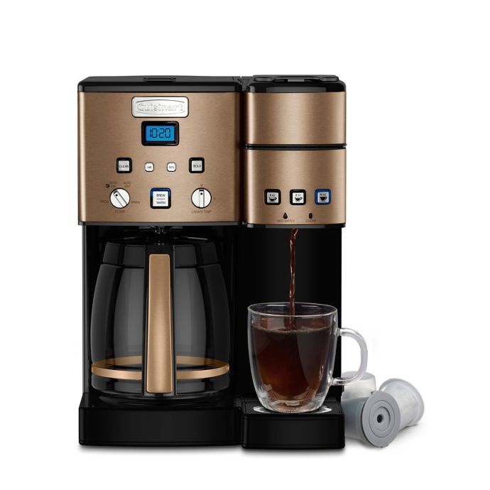 Cuisinart Coffee Center 12 Cup Coffee Maker And Single Serve Brewer In Copper Stainless Bed Bath Beyond