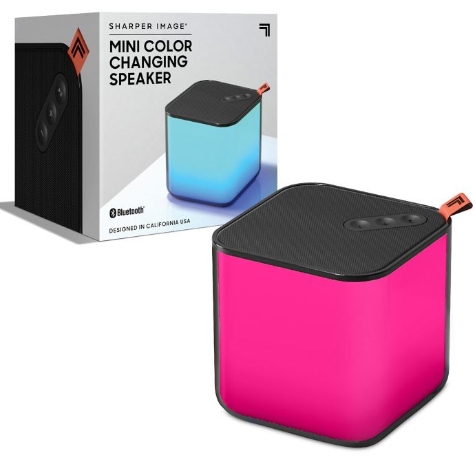 Sharper Image Mini 3 Portable Bluetooth Color Changing Led Speaker In Black Bed Bath Beyond