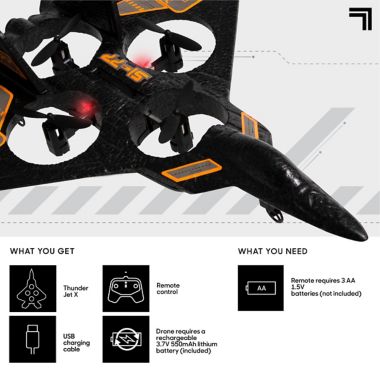Sharper Image&reg; Thunderbolt Jet X Drone in Grey/White. View a larger version of this product image.