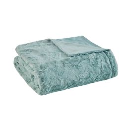 Madison Park™ Zuri Oversized Reversible Throw in Aqua