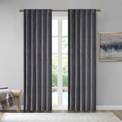510 Design Colt Rod Pocket Room Darkening Window Curtain Panels in Charcoal (Set of 2)