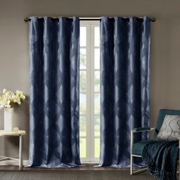SunSmart™ Bentley 95-Inch Grommet 100% Blackout Window Curtain Panel in Navy (Single)