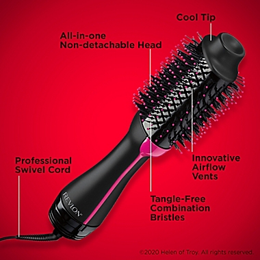 Revlon&reg; Salon One-Step&trade; Volumizer and Hair Dryer Brush in Black/Pink. View a larger version of this product image.
