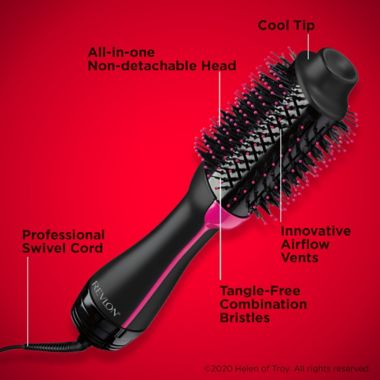 Revlon&reg; Salon One-Step&trade; Volumizer and Hair Dryer Brush in Black/Pink. View a larger version of this product image.