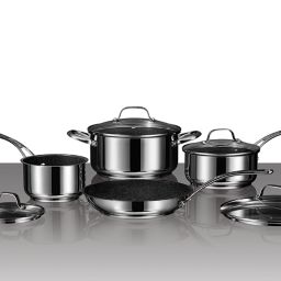 Starfrit the Rock Nonstick Stainless Steel 8-Piece Cookware Set