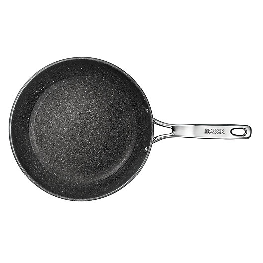 Alternate image 1 for Starfrit the Rock Nonstick 9.5-Inch Stainless Steel Fry Pan with Silicone Handle