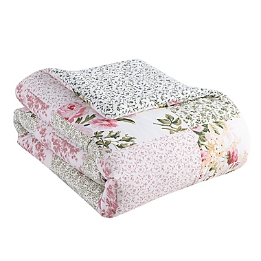 Laura Ashley&reg; Ailyn 7-Piece King Comforter Bonus Set in Pink Rose. View a larger version of this product image.