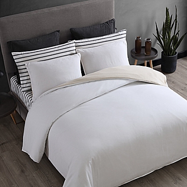 ED Ellen DeGeneres&trade; Washed Cotton 2-Piece Reversible Twin Comforter Set in White. View a larger version of this product image.