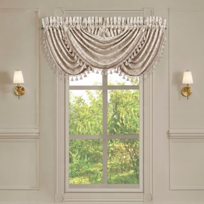 J Queen New York Trinity Window Waterfall Valance Champagne, How To Hang Waterfall Valance Curtains