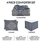 Alternate image 4 for J. Queen New York Richmond 4-Piece Reversible Queen Comforter Set in Indigo