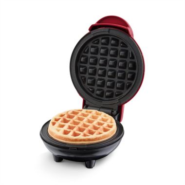 Dash&reg; Mini Waffle Maker in Red. View a larger version of this product image.